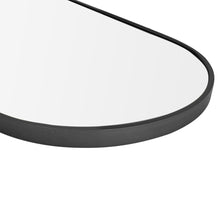 Load image into Gallery viewer, Modern Oval Metal Full Length Wall Mirror Black