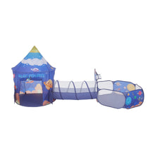Load image into Gallery viewer, 3 in 1 Aerospace Theme Play Tent with Play Tunnel and Ball Pit Play Tents Living and Home