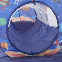Load image into Gallery viewer, 3 in 1 Aerospace Theme Play Tent with Play Tunnel and Ball Pit Play Tents Living and Home