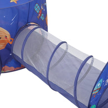 Load image into Gallery viewer, 3 in 1 Aerospace Theme Play Tent with Play Tunnel and Ball Pit Play Tents Living and Home