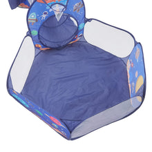 Load image into Gallery viewer, 3 in 1 Aerospace Theme Play Tent with Play Tunnel and Ball Pit Play Tents Living and Home