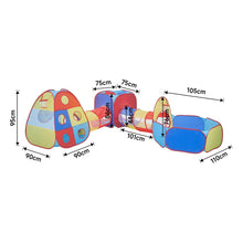 Load image into Gallery viewer, 5 in 1 Pop-Up Ball Pit Tunnel Combos with Velcro Balls Play Tents Living and Home