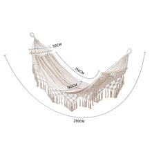Load image into Gallery viewer, Camping Hanging Canvas Hammock with Balance Spread Bar