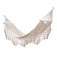 Load image into Gallery viewer, Camping Hanging Canvas Hammock with Balance Spread Bar