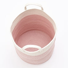 Load image into Gallery viewer, Cotton Woven Clothes Hamper Laundry Basket with Hooks Laundry Baskets Living and Home