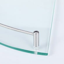 Load image into Gallery viewer, 2-Tier Tempered Glass Corner Shelf Bathroom Wall Mounted Shower Caddies Living and Home
