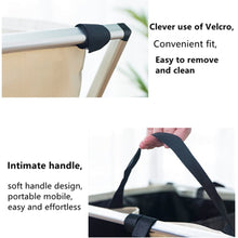 Load image into Gallery viewer, 3 Grid Large Laundry Basket Sorter Hamper with Aluminum Frame Laundry Baskets Living and Home