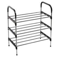 Load image into Gallery viewer, 3 Tiers Shoe Rack Organizer Stackable Space Saving Shoe Shelf