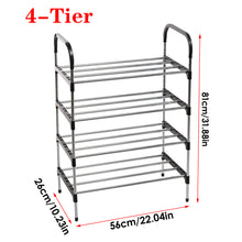 Load image into Gallery viewer, 4 Tiers Shoe Rack Organizer Stackable Space Saving Shoe Shelf