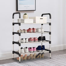 Load image into Gallery viewer, 4 Tiers Shoe Rack Organizer Stackable Space Saving Shoe Shelf