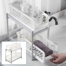 Load image into Gallery viewer, 2 Tier Shelf Corner Organizer Bathroom Caddy Kitchen Storage Rack White Shower Caddies Living and Home