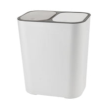 Load image into Gallery viewer, Kitchen 15L Rubbish Dustbin Double Recycling Bin 2 Section White
