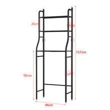 Load image into Gallery viewer, 3 Tiers Metal Bathroom Organizer Over Toilet Rack Storage Shelves Black