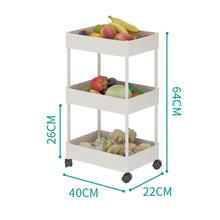 Load image into Gallery viewer, Shelf Trolley Cart Storage Rack for Kitchen Bathroom Kitchen Trolleys Living and Home
