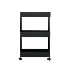 Load image into Gallery viewer, Shelf Trolley Cart Storage Rack for Kitchen Bathroom Kitchen Trolleys Living and Home 3-Tier Black