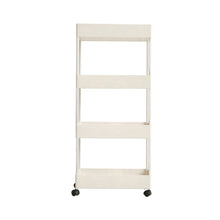 Load image into Gallery viewer, Shelf Trolley Cart Storage Rack for Kitchen Bathroom Kitchen Trolleys Living and Home 4-Tier White