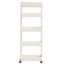 Load image into Gallery viewer, Shelf Trolley Cart Storage Rack for Kitchen Bathroom Kitchen Trolleys Living and Home 5-Tier White