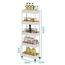 Load image into Gallery viewer, Shelf Trolley Cart Storage Rack for Kitchen Bathroom Kitchen Trolleys Living and Home