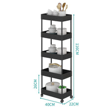 Load image into Gallery viewer, Shelf Trolley Cart Storage Rack for Kitchen Bathroom Kitchen Trolleys Living and Home