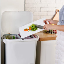 Load image into Gallery viewer, 38L White Rubbish Dustbin Recycling Bin Rubbish Trash Home Kitchen Kitchen Storage Baskets Living and Home