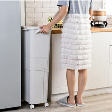 Load image into Gallery viewer, 38L White Rubbish Dustbin Recycling Bin Rubbish Trash Home Kitchen Kitchen Storage Baskets Living and Home
