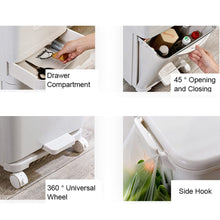 Load image into Gallery viewer, 38L White Rubbish Dustbin Recycling Bin Rubbish Trash Home Kitchen Kitchen Storage Baskets Living and Home