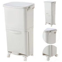 Load image into Gallery viewer, 38L White Rubbish Dustbin Recycling Bin Rubbish Trash Home Kitchen Kitchen Storage Baskets Living and Home