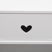 Load image into Gallery viewer, Hollow Carved Flower Pattern Side Table Nightstand with Drawer for Bedroom