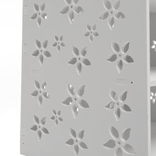 Load image into Gallery viewer, Hollow Carved Flower Pattern Side Table Nightstand with Drawer for Bedroom