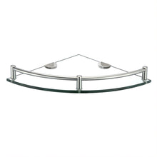 Load image into Gallery viewer, 1 Tier Bathroom Glass Corner Shelf Wall Mounted Shower Caddies Living and Home