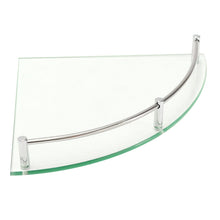 Load image into Gallery viewer, 1 Tier Bathroom Glass Corner Shelf Wall Mounted Shower Caddies Living and Home