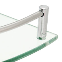 Load image into Gallery viewer, 1 Tier Bathroom Glass Corner Shelf Wall Mounted Shower Caddies Living and Home