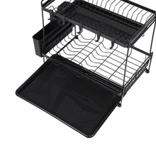 Load image into Gallery viewer, 2 Tier Dish Drying Rack with Drainboards
