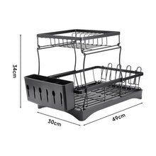 Load image into Gallery viewer, Steel Dish Rack with Utensil and Glass Holder