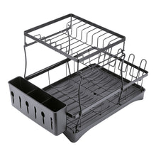 Load image into Gallery viewer, Steel Dish Rack with Utensil and Glass Holder