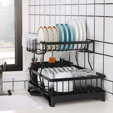 Load image into Gallery viewer, Steel Dish Rack with Utensil and Glass Holder