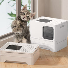 Load image into Gallery viewer, Anti Splash Enclosed Cat Litter Box Living and Home