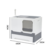 Load image into Gallery viewer, Anti Splash Enclosed Cat Litter Box Living and Home