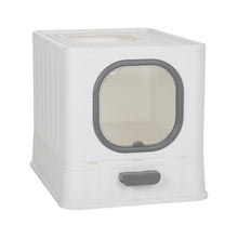 Load image into Gallery viewer, Enclosed Folding Cat Litter Box Toilet with Scoop Living and Home