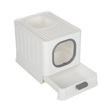 Load image into Gallery viewer, Enclosed Folding Cat Litter Box Toilet with Scoop Living and Home