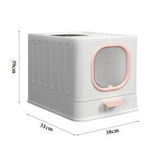 Load image into Gallery viewer, Enclosed Folding Cat Litter Box Toilet with Scoop Living and Home