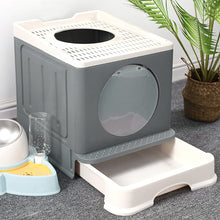 Load image into Gallery viewer, Full Enclosed Foldable Cat Litter Box Living and Home