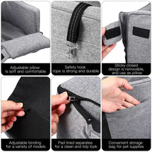 Load image into Gallery viewer, Gray Car Dog Bed with 25D Sponge and Oxford Cloth Living and Home