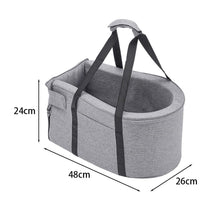 Load image into Gallery viewer, Gray Car Dog Bed with 25D Sponge and Oxford Cloth Living and Home