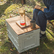 Load image into Gallery viewer, 60L Foldable Camping Storage Box with Wooden Lid