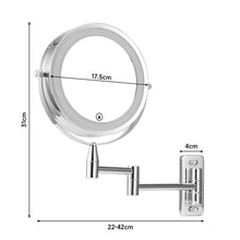 Load image into Gallery viewer, Retractable Mirror with Lamp is Perforation-Free Living and Home