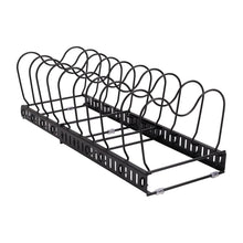 Load image into Gallery viewer, Expandable Pot Pan Lid Rack Pan Organiser with 10 Dividers Kitchen Shelves Living and Home