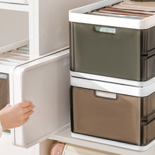Load image into Gallery viewer, Folding Clothes Organiser Wardrobe Drawer Storage Box with Dividers