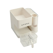 Load image into Gallery viewer, 3-in-1 Kitchen Seasoning Box Spice Rack Knife Block