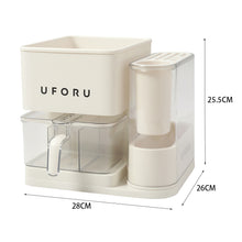 Load image into Gallery viewer, 3-in-1 Kitchen Seasoning Box Spice Rack Knife Block